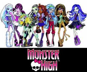 Puzzle Τα κορίτσια από το Monster High